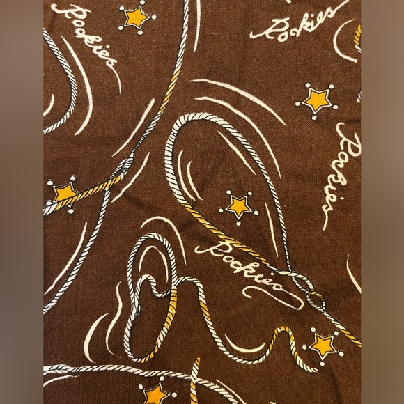 Rockies Ladies Brown Lasso Retro Cowgirl Button-Up Long Sleeve Blouse Size Small - Picture 5 of 10